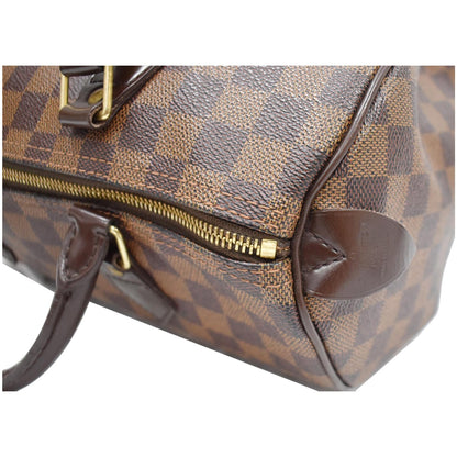 LOUIS VUITTON Speedy 30 Damier Ebene Satchel Bag Brown
