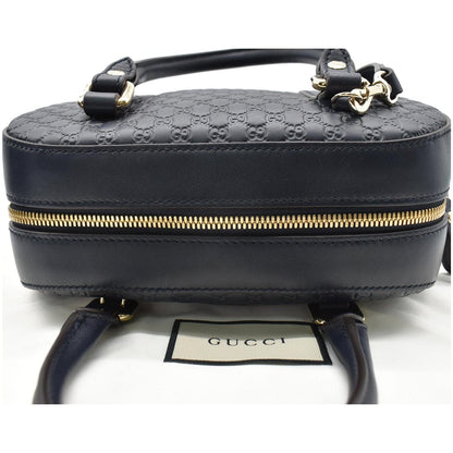 GUCCI Microguccissima Small Leather Crossbody Bag Blue 510289