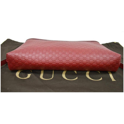 GUCCI Flat Microguccissima Leather Crossbody Wallet Red 607723 - 10% OFF