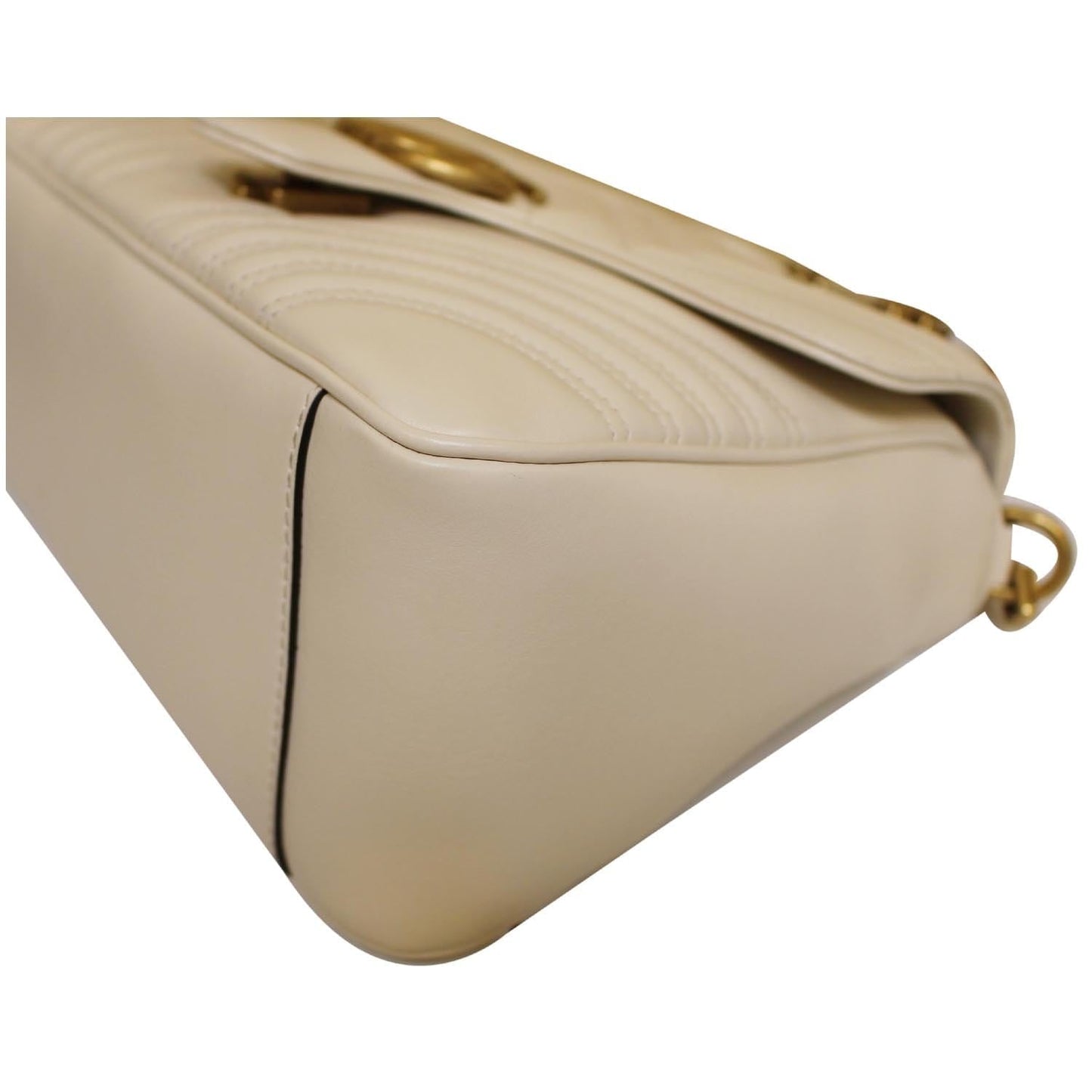GUCCI GG Marmont Small Top Handle Shoulder Bag Cream 498110