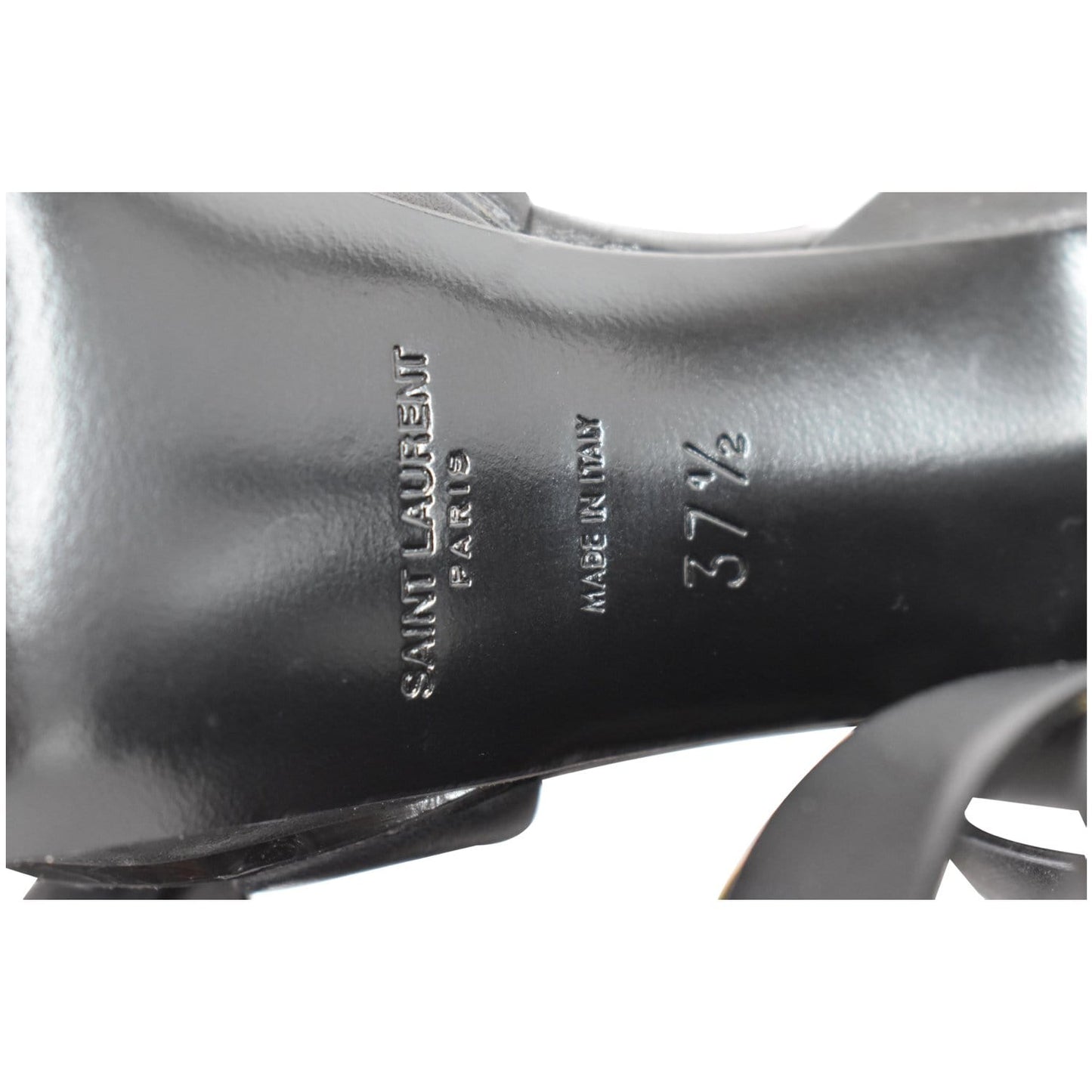 YVES SAINT LAURENT Tribute Leather Sandal Shoes Black US 7.5