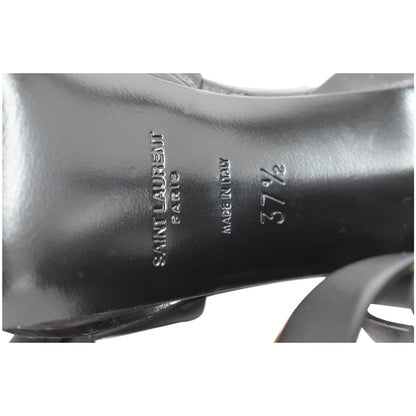 YVES SAINT LAURENT Tribute Leather Sandal Shoes Black US 7.5