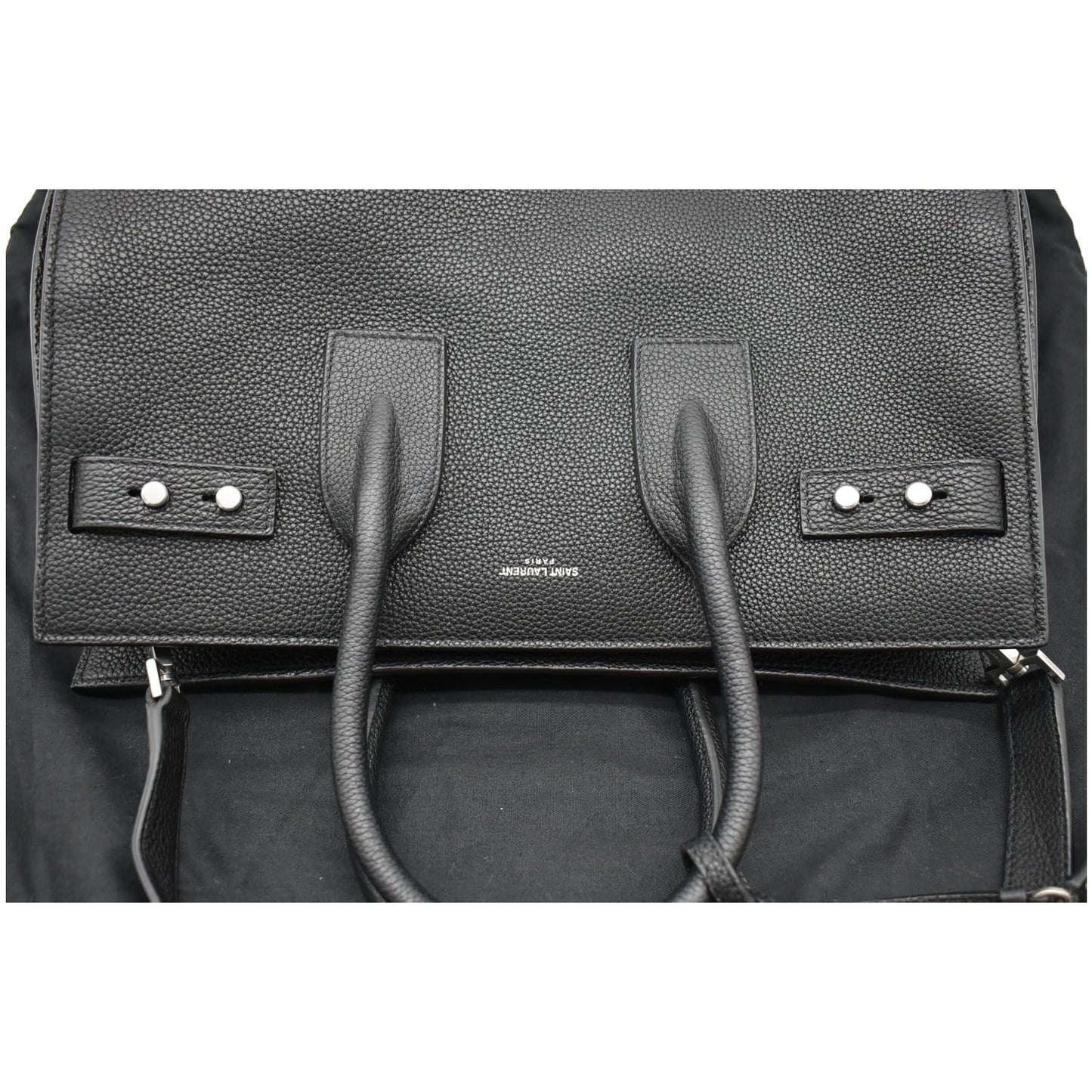 YVES SAINT LAURENT Sac de Jour Small Grained Leather Shoulder Bag Black