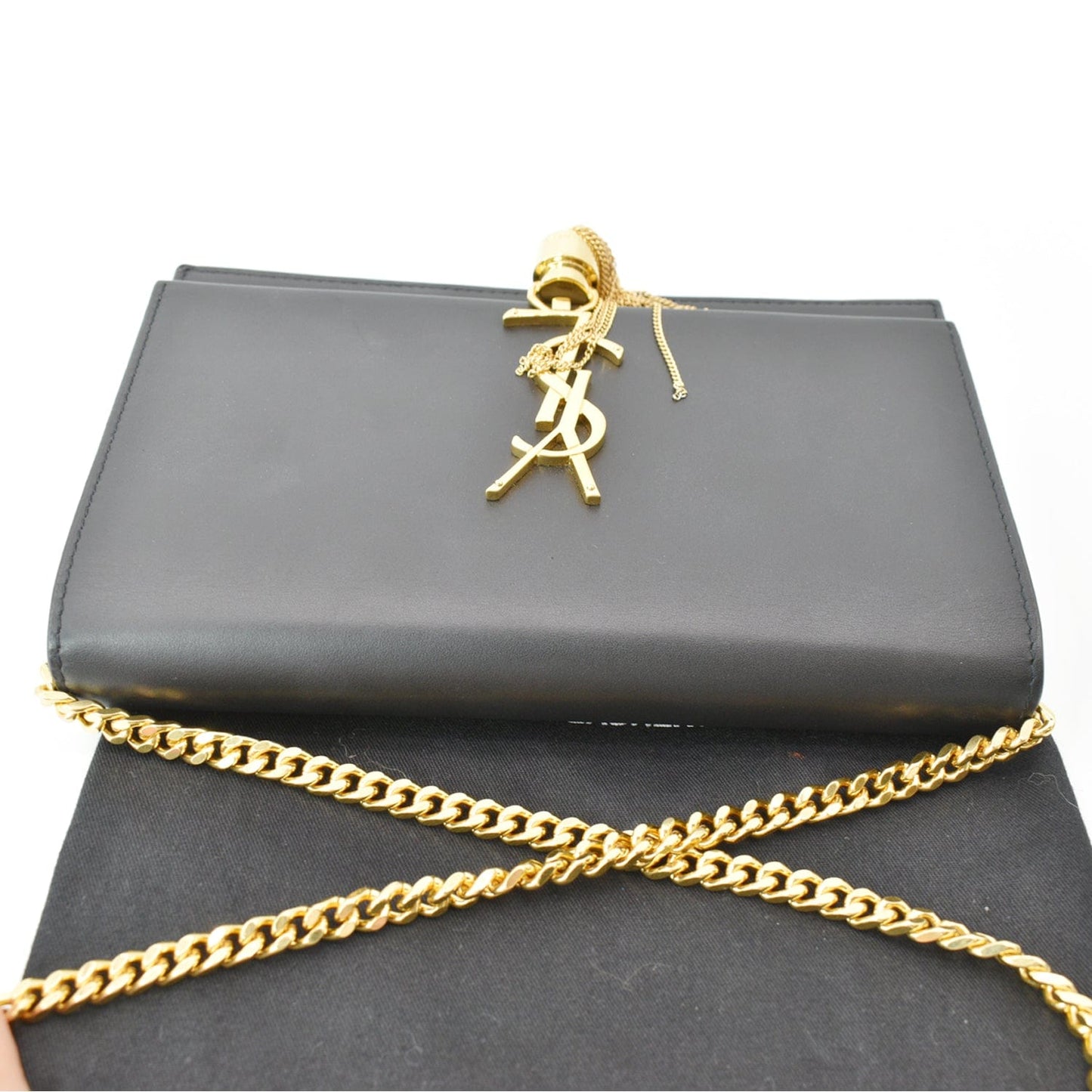 YVES SAINT LAURENT Kate Tassel Leather Crossbody Bag Black
