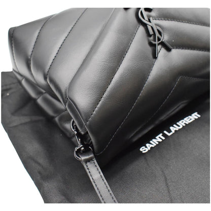 YVES SAINT LAURENT Loulou Toy Matelasse Leather Crossbody Bag Black