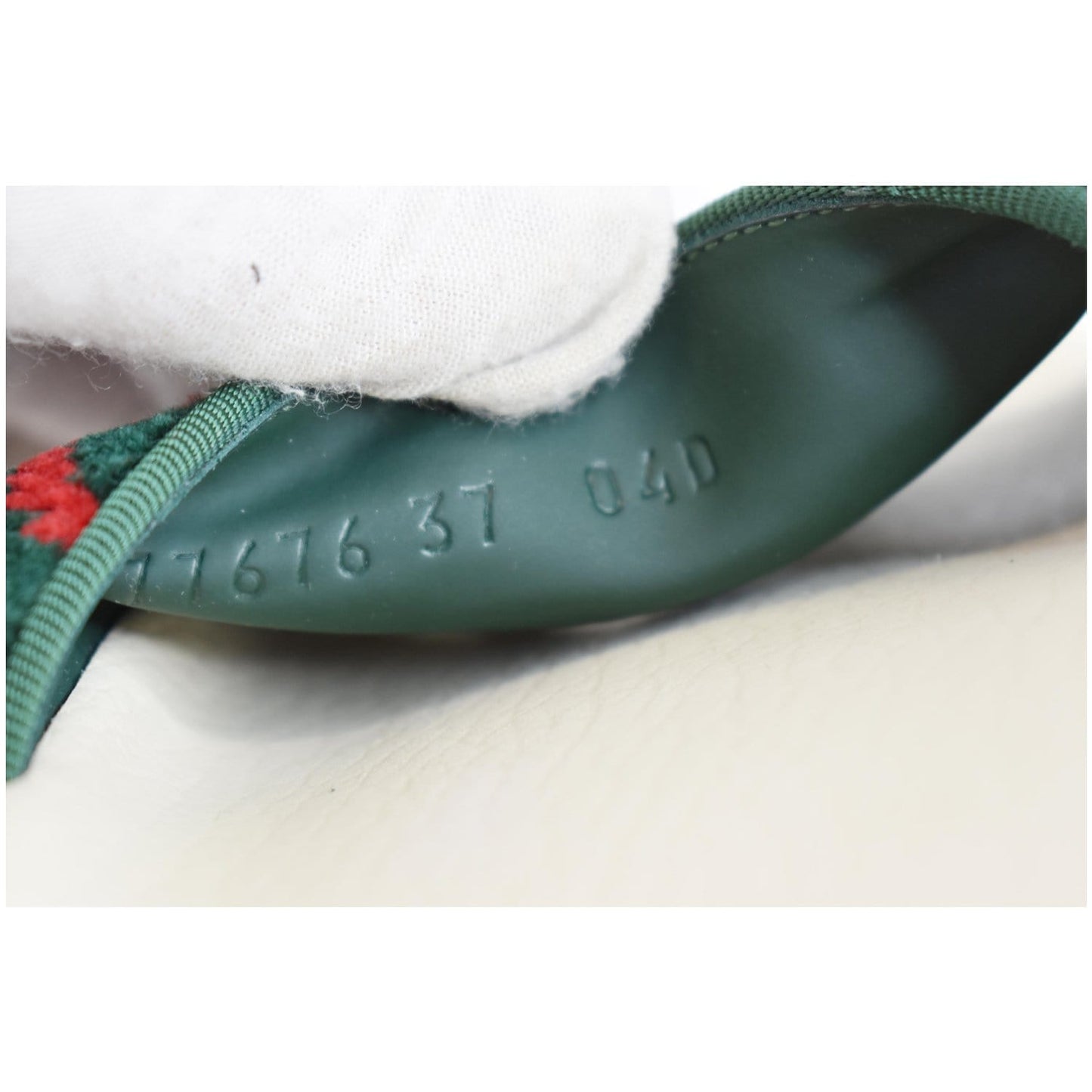 GUCCI Logo Velvet Monogram Slide Sandal 577676 Size 37 Green - Last Call