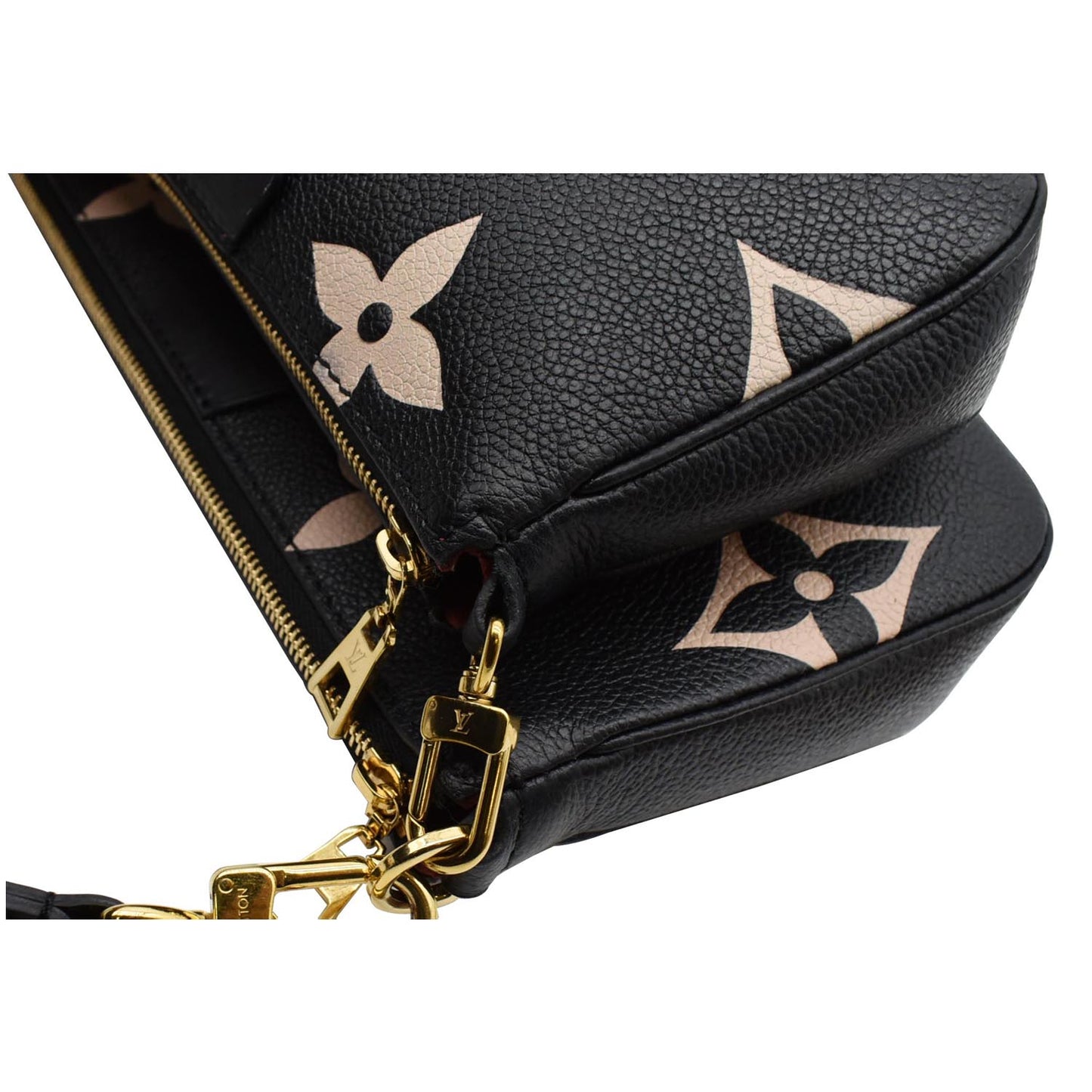 LOUIS VUITTON Multi Pochette Empreinte Leather Accessories Bag Bicolor