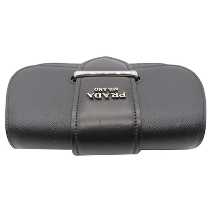 PRADA City Sidonie Small Leather Crossbody Bag Black