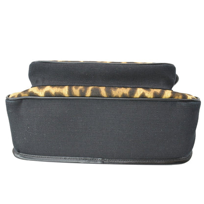 YVES SAINT LAURENT Niki Medium Leopard Print Leather Shoulder Bag Multicolor