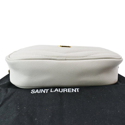 YVES SAINT LAURENT Mini Lou Matelasse Leather Camera Bag White