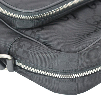 GUCCI Off The Grid GG Monogram Nylon Shoulder Bag Black 625858