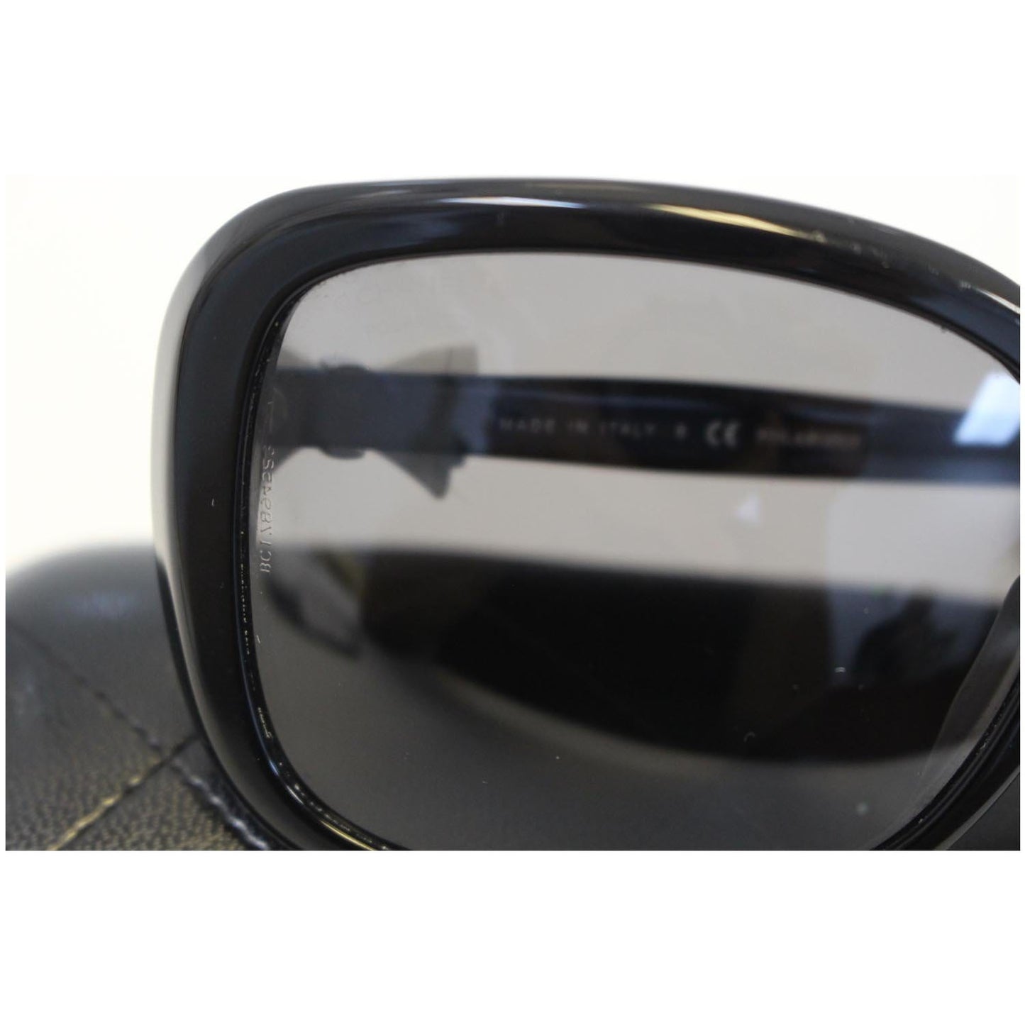 CHANEL Black Sunglasses with White Bow 5171
