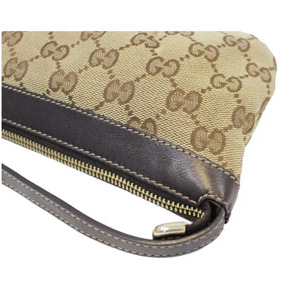 GUCCI Interlocking G Pochette GG Canvas Shoulder Bag Beige