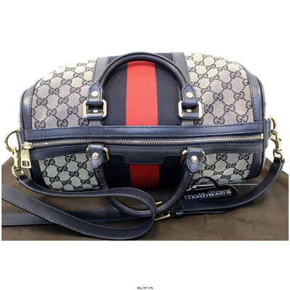 GUCCI Web Medium Original GG Boston Bag with Signature Web 247205