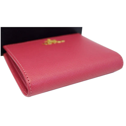 PRADA Saffiano Bi-Fold Card Wallet Red