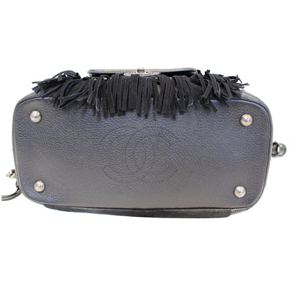 CHANEL Paris Dallas Pony Hair Leather Fringe Bowling Bag Black - Last Call