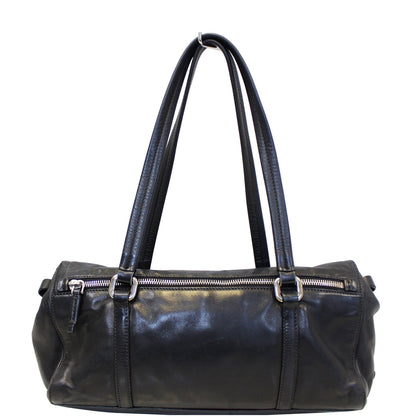 Prada Black Lambskin Leather Shoulder Bag