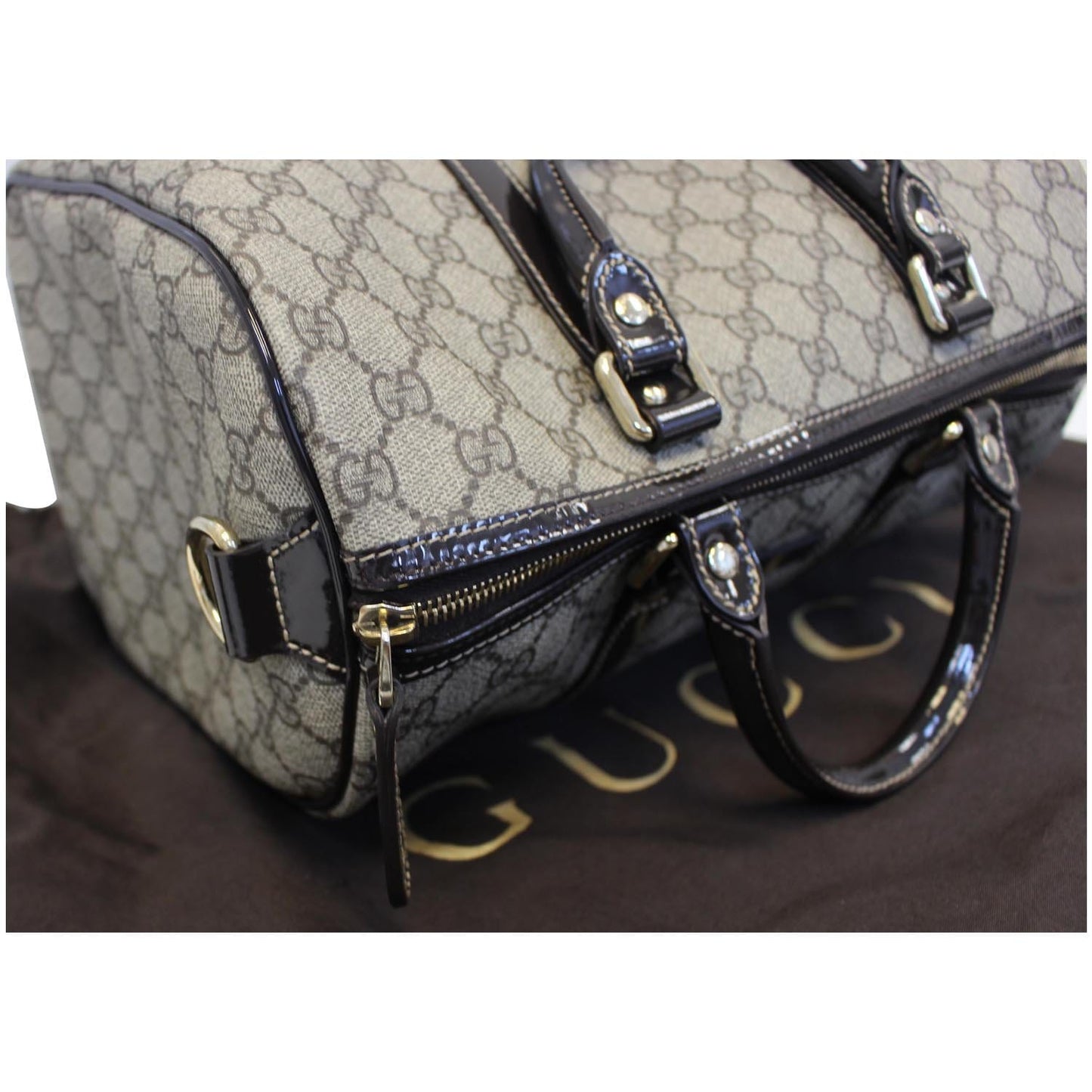 GUCCI Joy GG Canvas Boston Bag Beige 193603