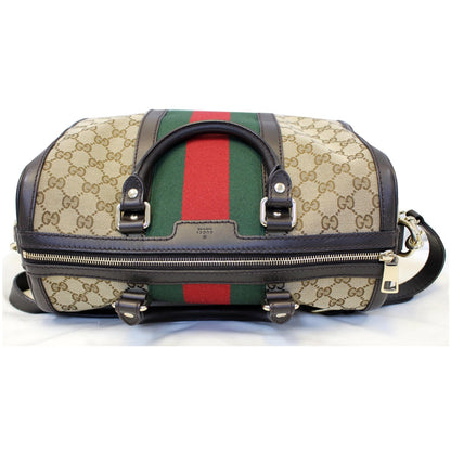 GUCCI Vintage Web Original GG Boston Bag Beige 247205