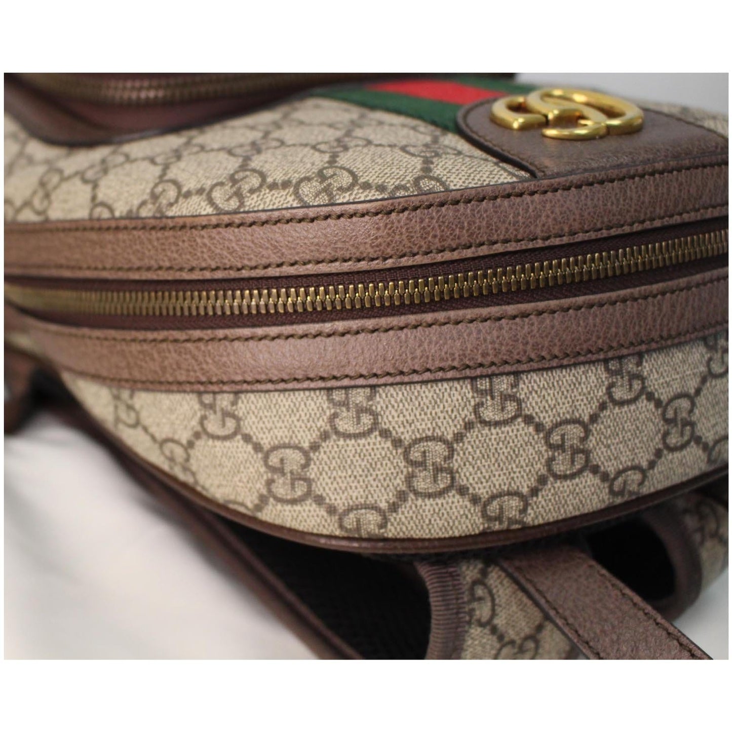 GUCCI Ophidia GG Small Web Backpack Beige 547965