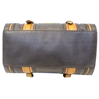 Burberry Alchester Bowling Leather Satchel Shoulder Bag Black