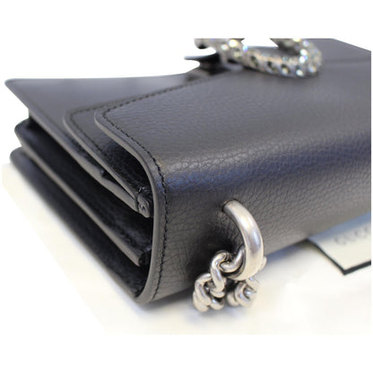 GUCCI Dionysus Small Leather Shoulder Bag 400249 Black