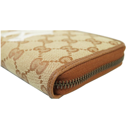 GUCCI Zip Around NY New York Yankees Patch Wallet Beige 547791 - Last Call