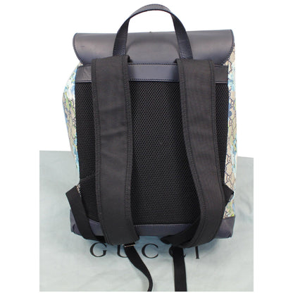 GUCCI Blooms Print GG Canvas Backpack Blue 406398