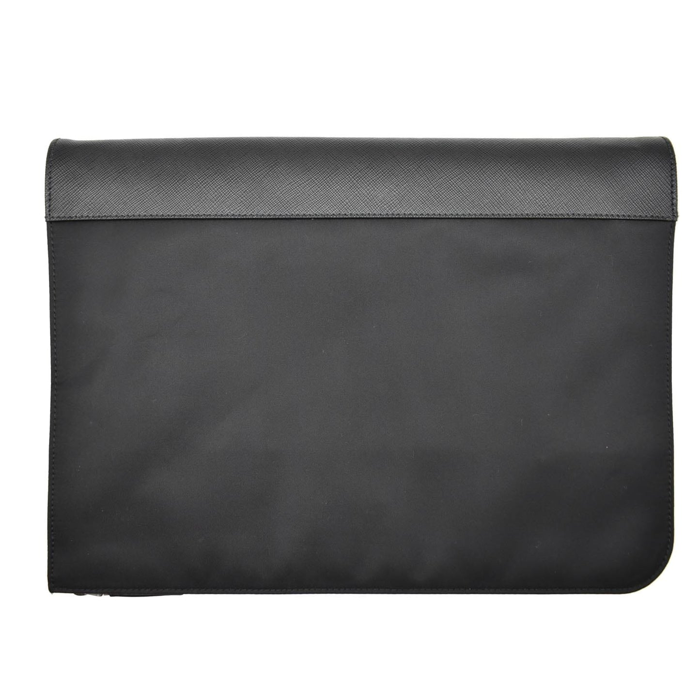 PRADA Document Nylon Leather Pouch Black