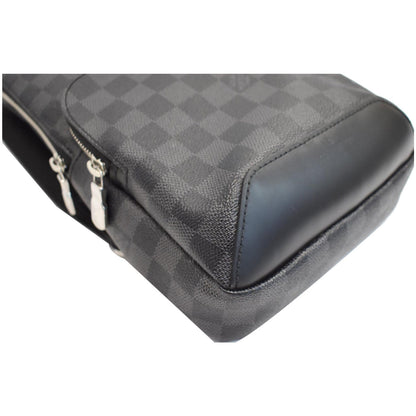 LOUIS VUITTON Avenue Sling Damier Graphite Crossbody Bag Black