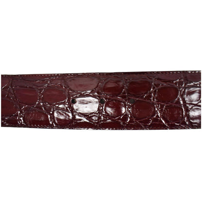 GUCCI Lizard Double G Buckle Calfskin Leather Belt Bordeaux Size 80/32 563696 - 15% OFF