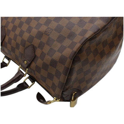 LOUIS VUITTON Speedy 35 Damier Ebene Satchel Bag Brown