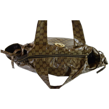 GUCCI Hysteria Large Crystal Coated Canvas Tote Bag Beige 197022