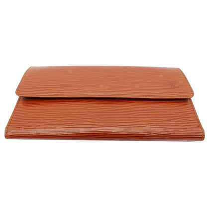 LOUIS VUITTON Continental Flap Epi Leather Wallet Orange