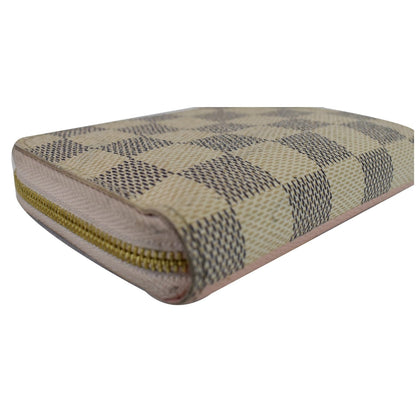 LOUIS VUITTON Birds Zippy Damier Azur Coin Purse White