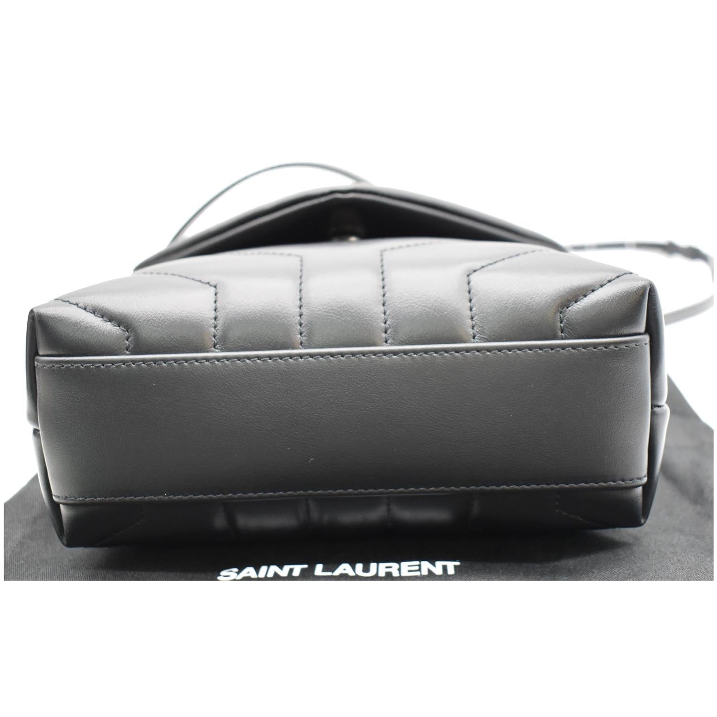 YVES SAINT LAURENT Loulou Toy Matelasse Leather Crossbody Bag Black