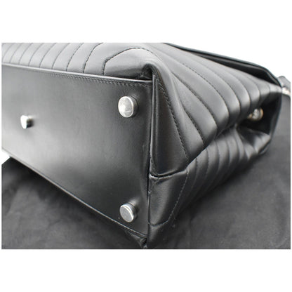 YVES SAINT LAURENT Large Loulou Matelasse Leather Chain Shoulder Bag Black