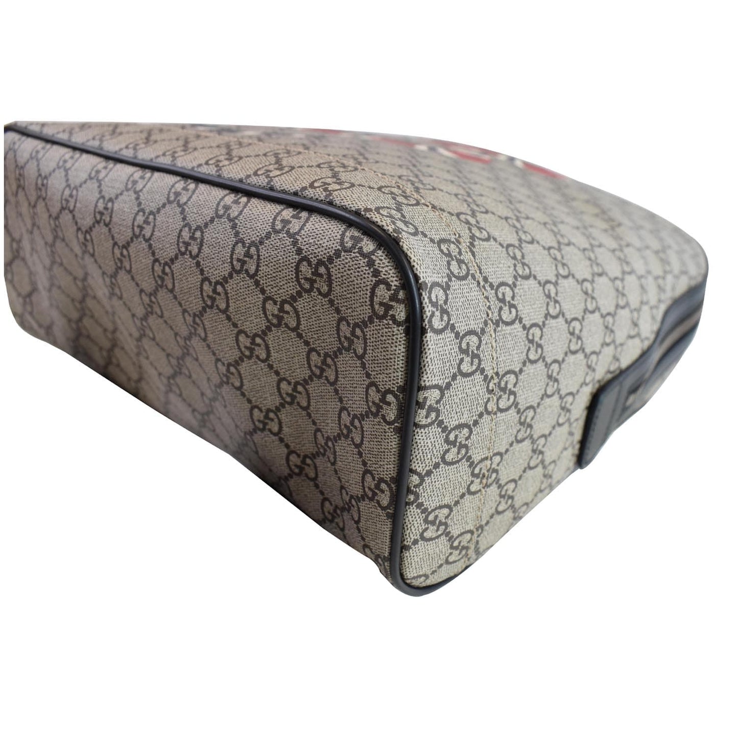 GUCCI Kingsnake Print GG Supreme Backpack Bag Beige 419584