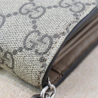 GUCCI Dionysus GG Supreme Crossbody Chain Wallet Beige 401231