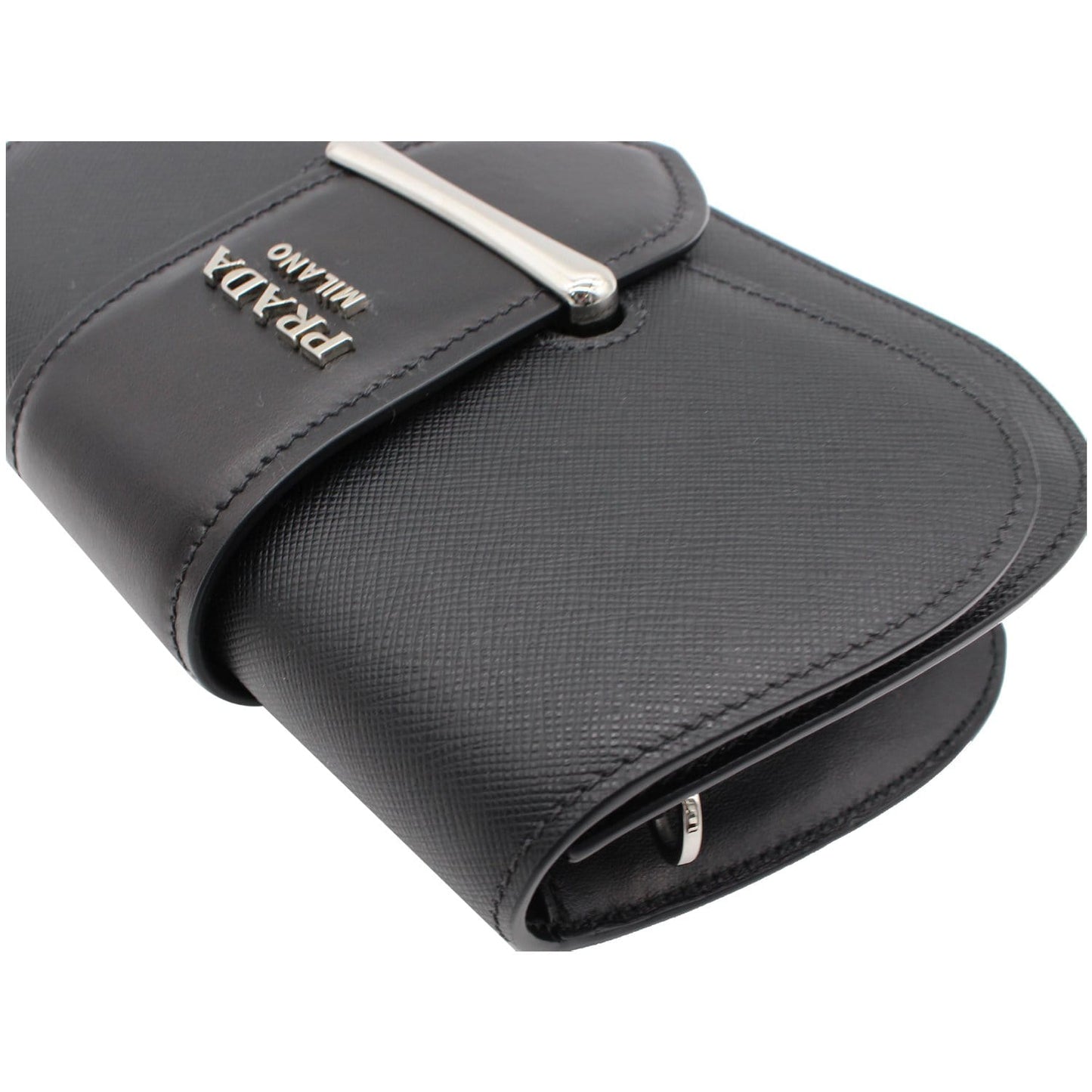 PRADA City Sidonie Small Leather Crossbody Bag Black
