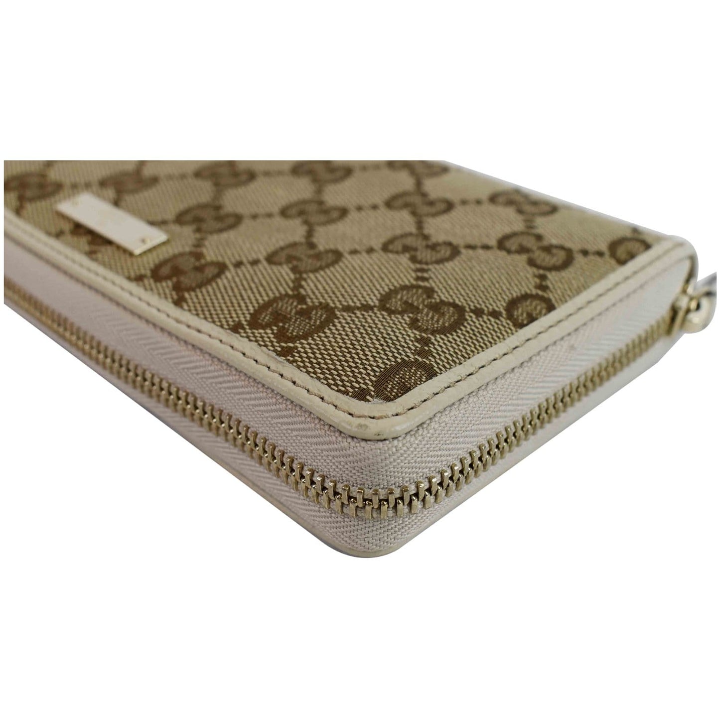 GUCCI Zip Around GG Canvas Long Wallet Beige 307980