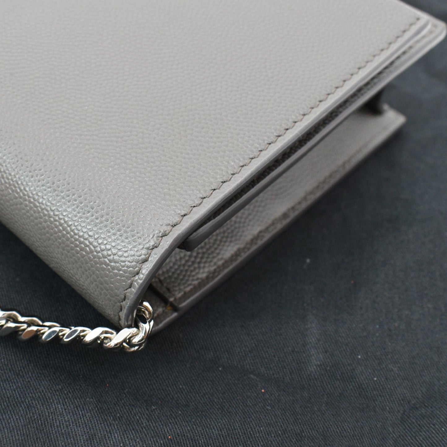 YVES SAINT LAURENT Small Kate Tassel Leather Shoulder Bag Grey - Hot Deals