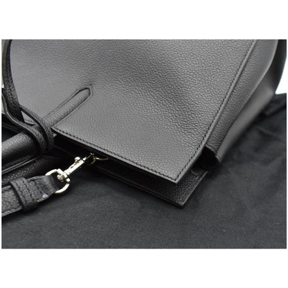 YVES SAINT LAURENT Cabas Rive Gauche Leather Tote Bag Black