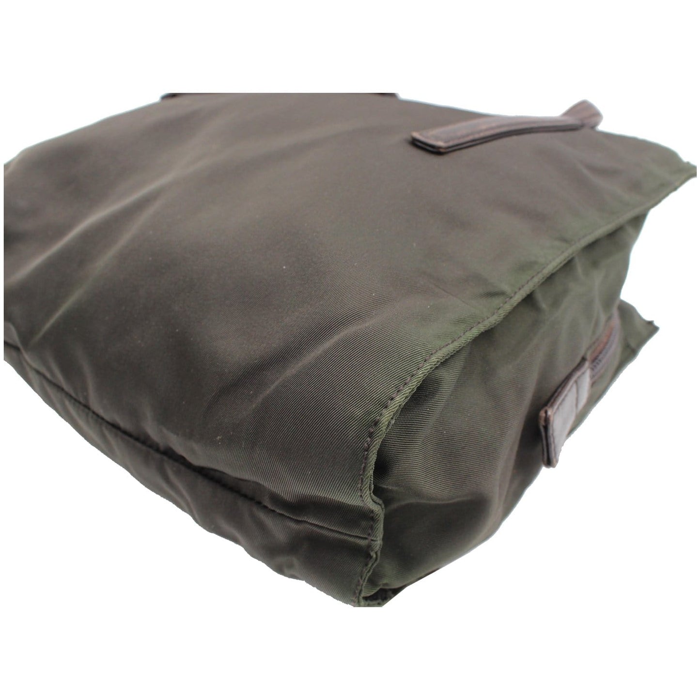 PRADA Nylon Tote Shoulder Bag Dark Green