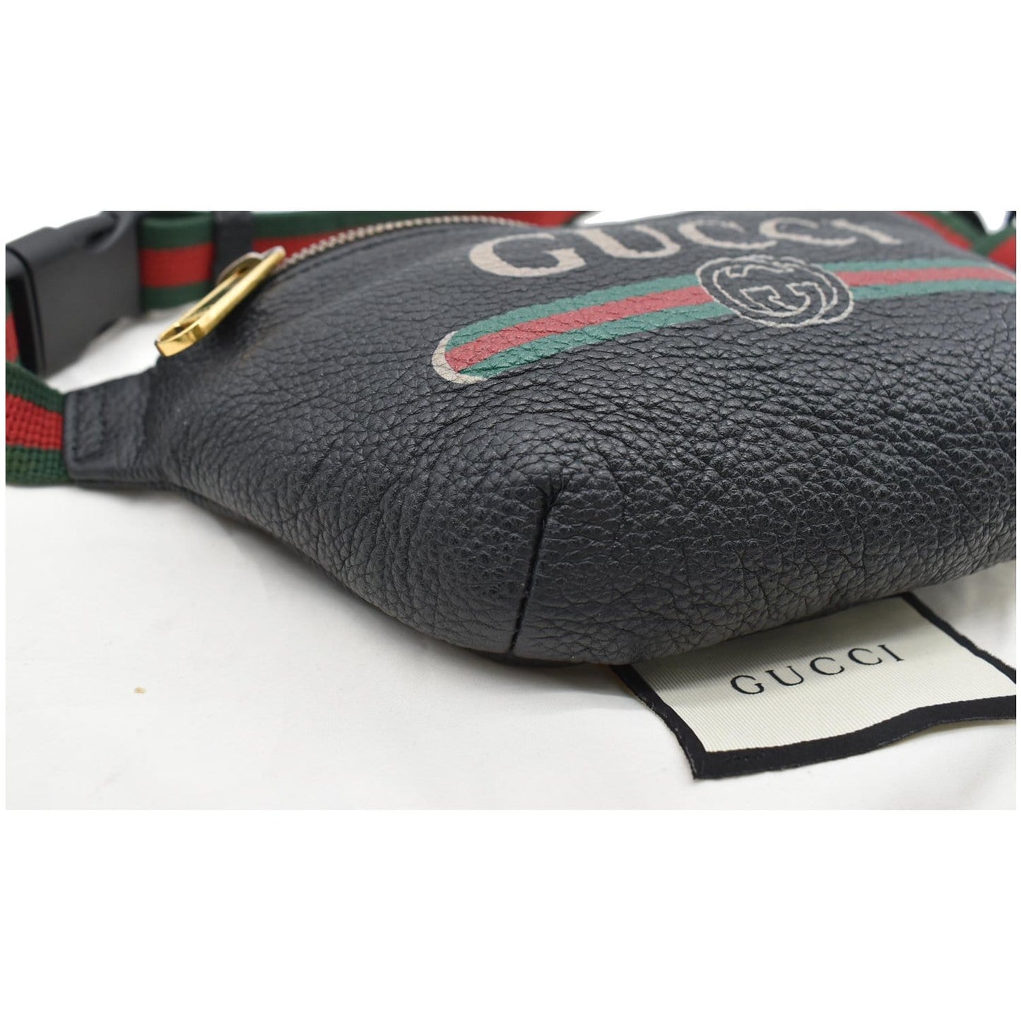 GUCCI Print Small Leather Belt Waist Bum Bag Black 527792 - 10% OFF