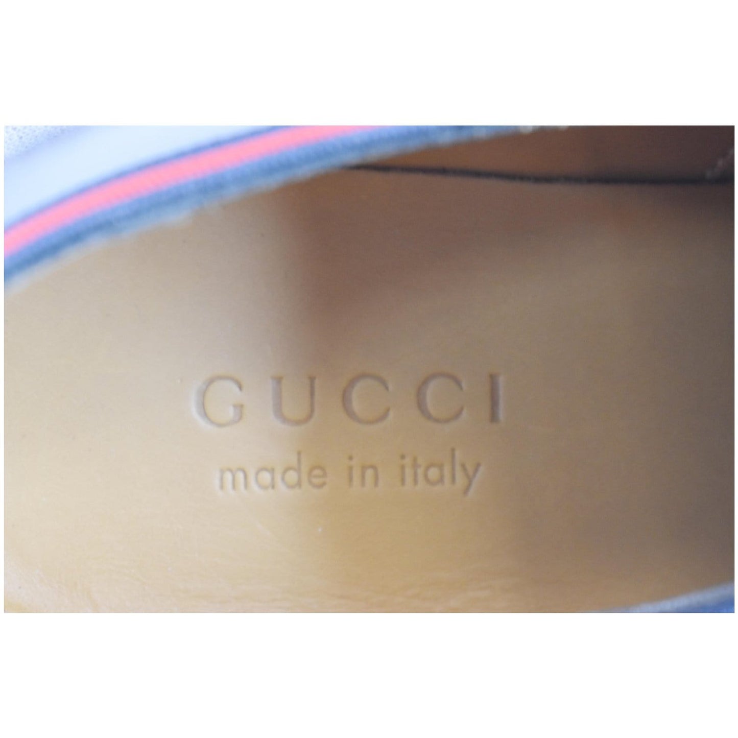 GUCCI Classic Web Lace Up Shiny Leather Shoes Black 472749  US 7