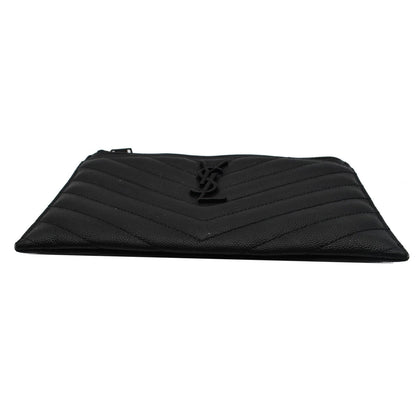 YVES SAINT LAURENT Bill Pouch Grain De Poudre Black