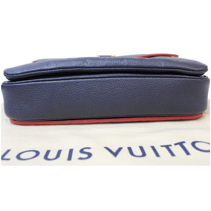 LOUIS VUITTON Metis Pochette Empreinte Leather Crossbody Bag Blue