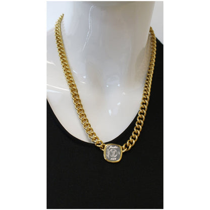 LOUIS VUITTON LV ID Chain Necklace Gold M61092