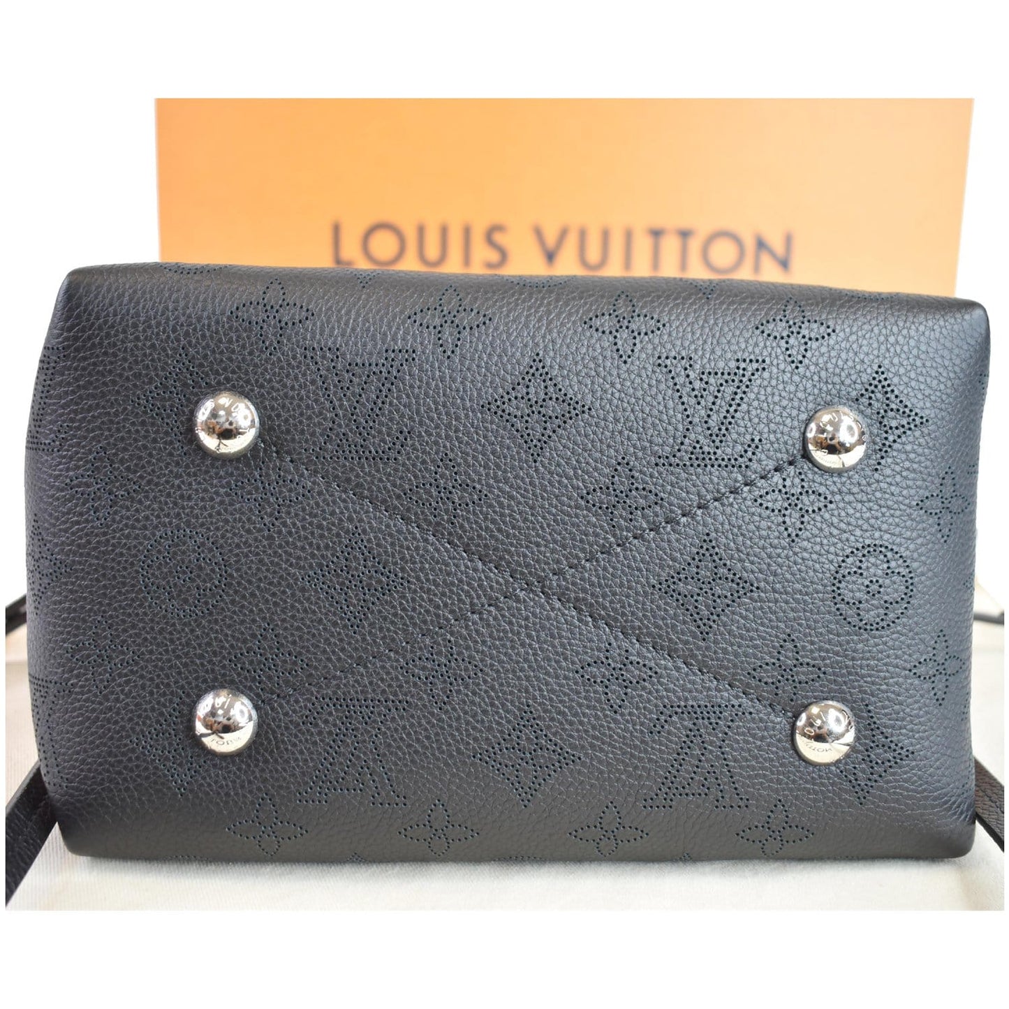 LOUIS VUITTON Bella Mahina Calf Leather Crossbody Bag Black